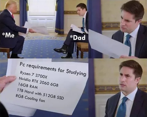 Dad Reads My Study PC Requirements