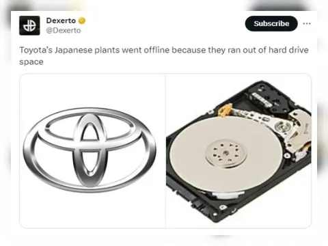 Toyota Ran Out of Hard Drive Space