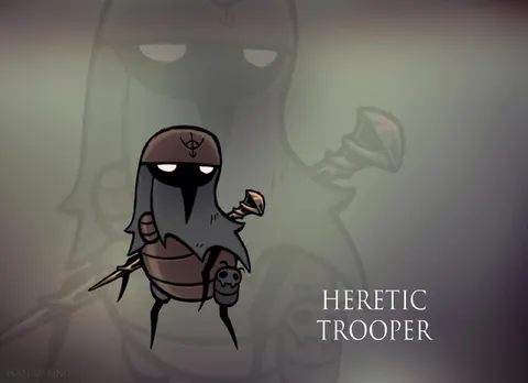Heretic Trooper in Hollow Knight Style