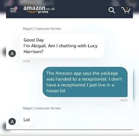 Package Handed to Receptionist