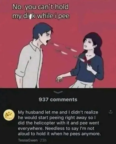 Helicopter While Peeing