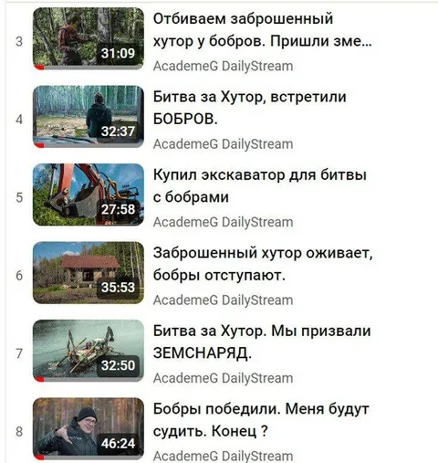 Бобры захватили хутор