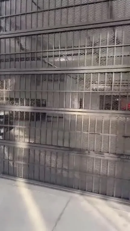 Parking Garage Door Opens