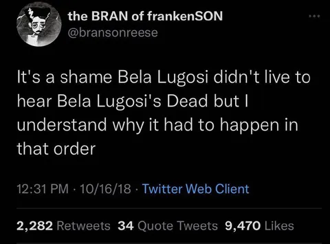 Bela Lugosi's Dead Too Soon
