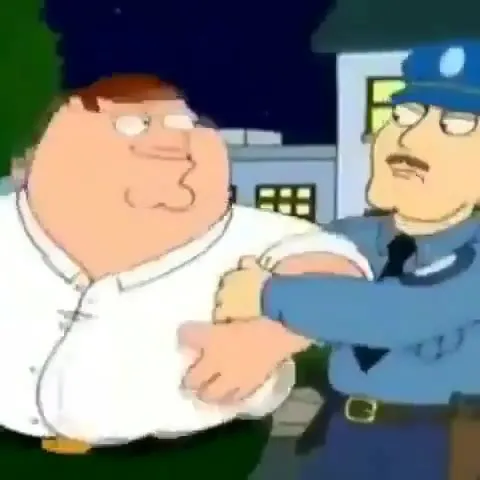 Питер Гриффин танцует с полицией
