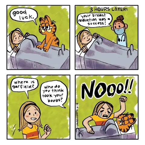Garfield Breast Reduction Prank