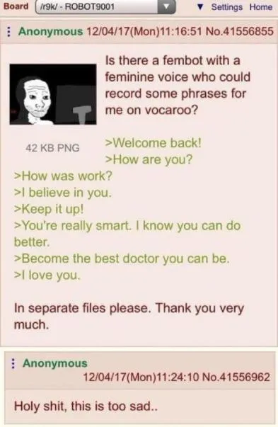 Fembot Voice Recording Request
