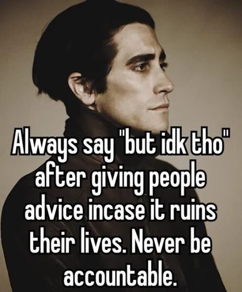 Never Be Accountable