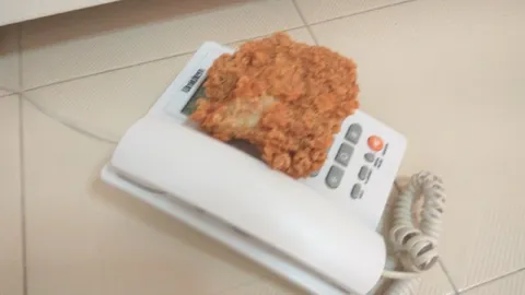 Курица на телефоне