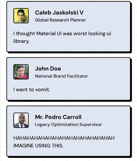 Neobrutalist UI Roast Comments