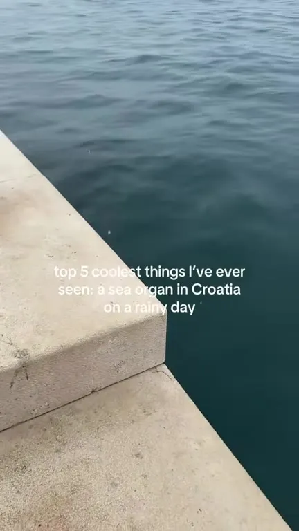 Croatian Sea Organ on a Rainy Day