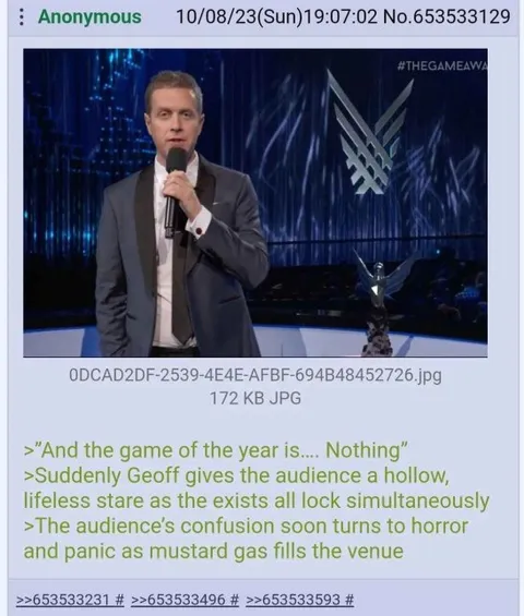 Geoff Gives a Hollow Stare
