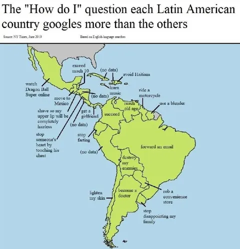 Latin America Google Search Map