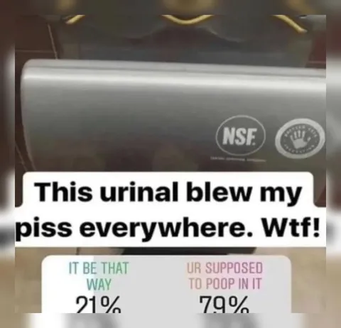 Urinal Used for Pooping