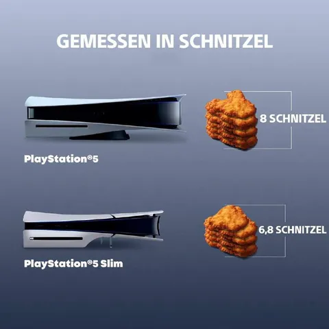 PlayStation in Schnitzeln gemessen