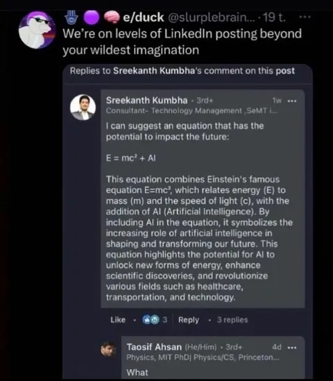 LinkedIn Equation Expert Post