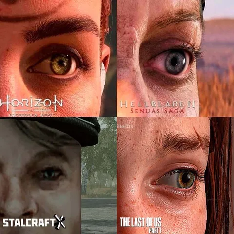 Video Game Eyes Comparison
