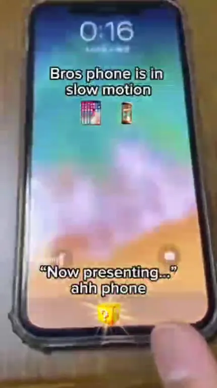 Bro's Phone in Slow Motion