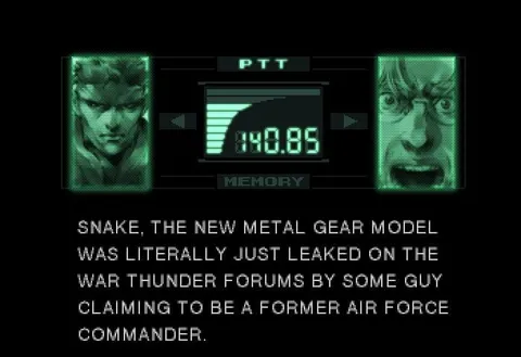 Metal Gear Model Leaked on War Thunder