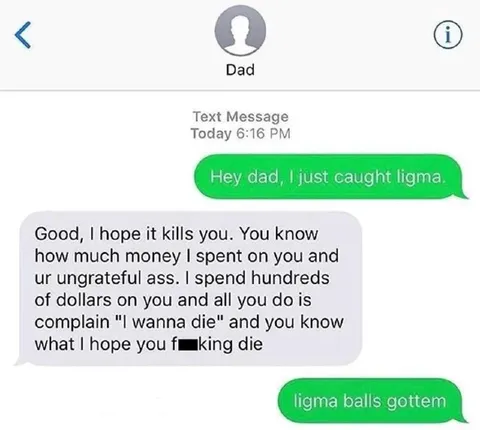 Lig ما Balls Gottem Dad Text