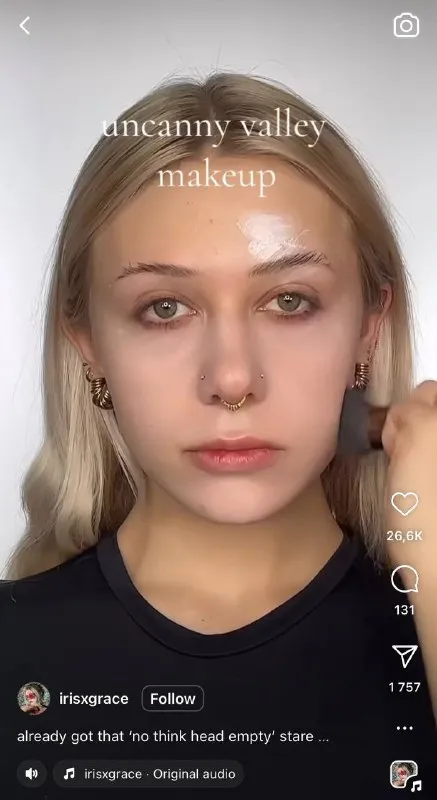 Uncanny Valley Makeup Stare
