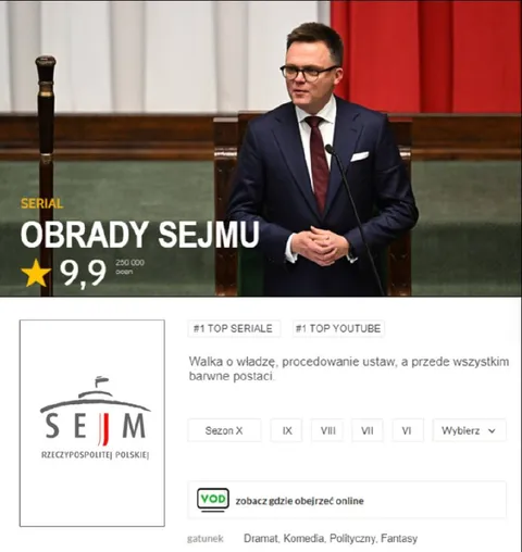 Obrady Sejmu jako serial