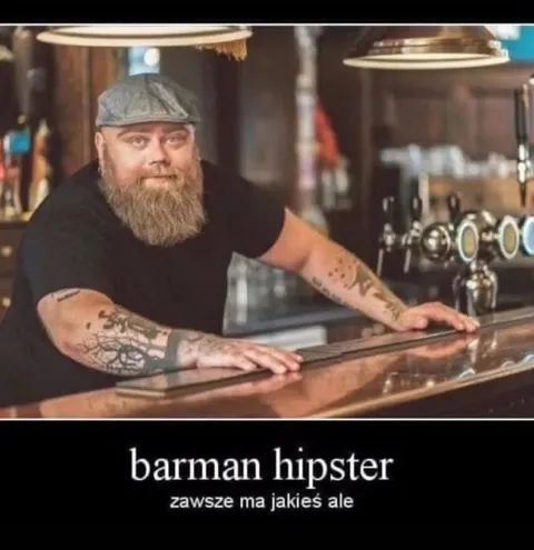 Barman hipster zawsze ma ale