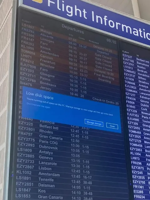 Airport Board Runs Out of Space