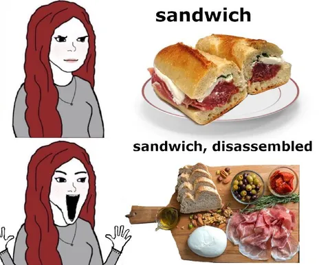 Sandwich, Disassembled