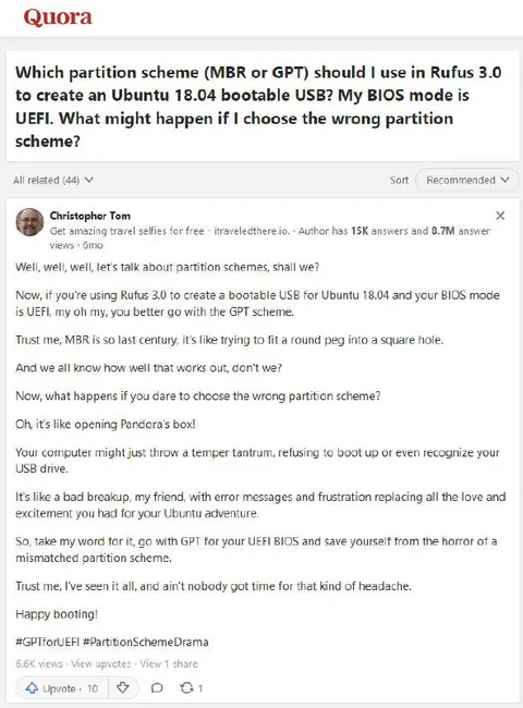 GPT Partition Scheme Drama