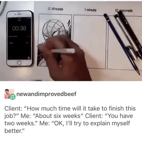 Six Weeks of Work in Ten Seconds
