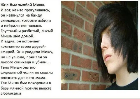 Миша без фирменной челки