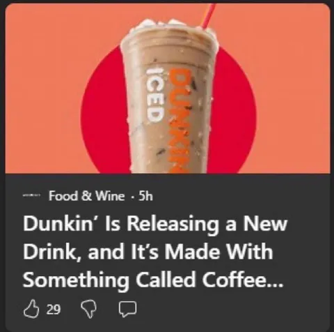 Dunkin' Coffee Announcement