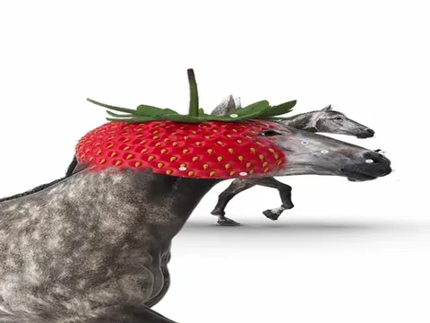 Клубничная лошадь превращается