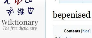 Wiktionary Says Bepenised