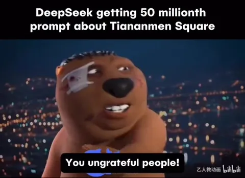 DeepSeek Gets Asked About Tiananmen
