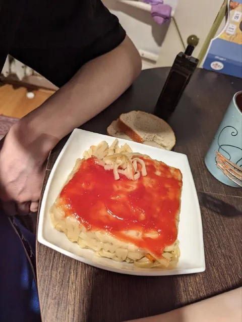 Макароны с кетчупом