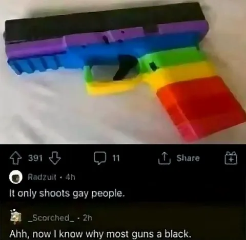 Rainbow Gun Shoots Gay People