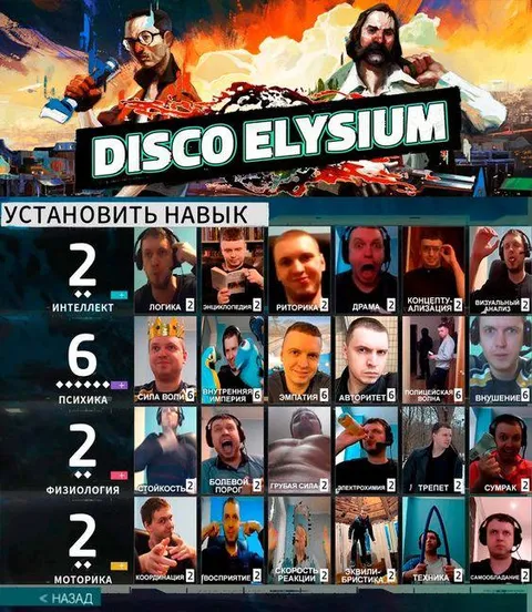 Навыки в Disco Elysium