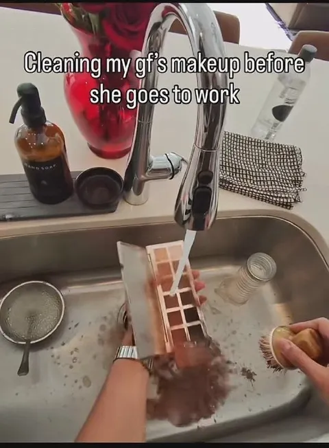 Washing Girlfriend's Makeup Away