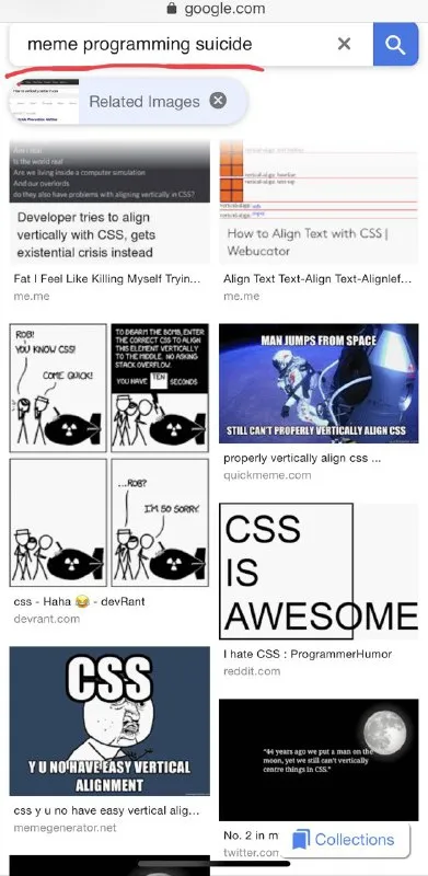 CSS Vertical Alignment Suicide Search