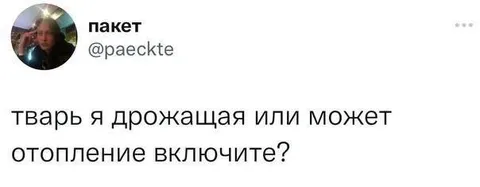 Тварь я дрожащая или отопление