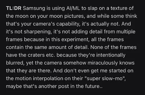 Samsung Moon AI Enhancement