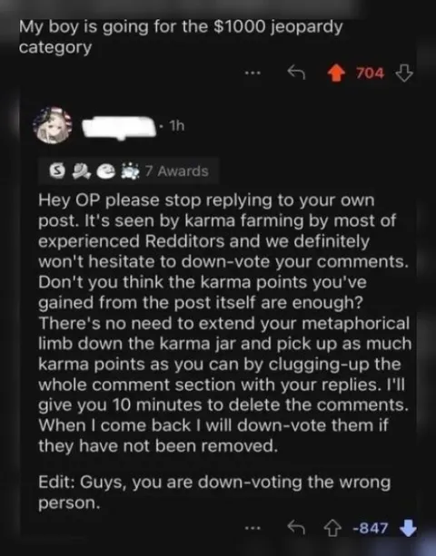 Wrong Person Gets Downvoted