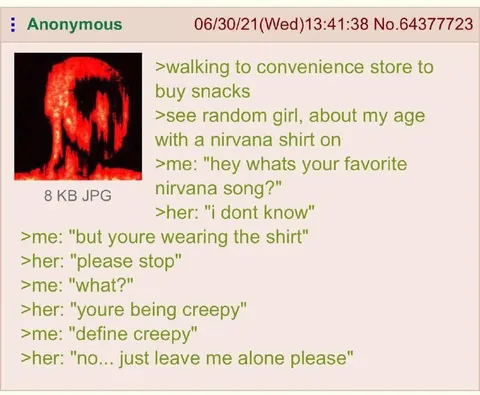 Nirvana Shirt Conversation