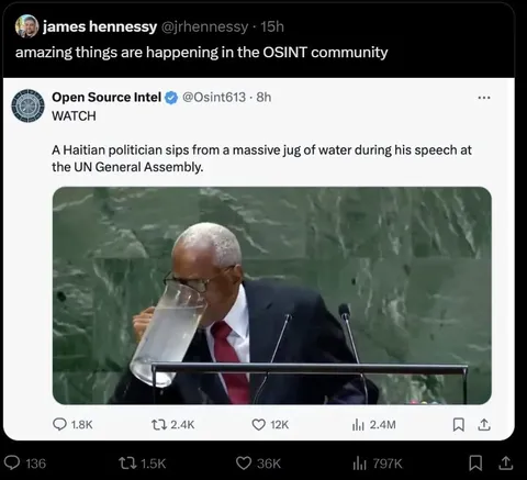 Politician Drinks Giant Jug of Water