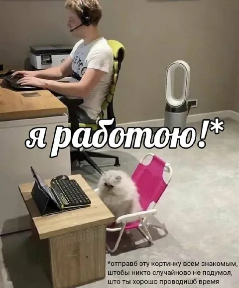 Я работоно сижу дома