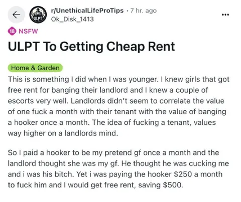 Cheap Rent Through Landlord Benefits