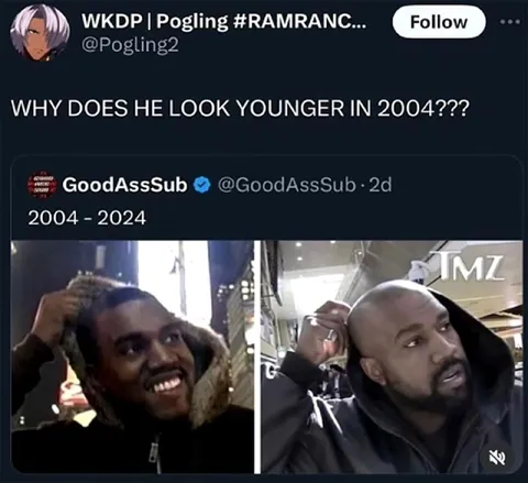 Kanye Looks Younger in 2004