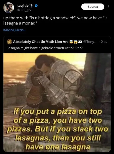 One Lasagna Is Still One Lasagna